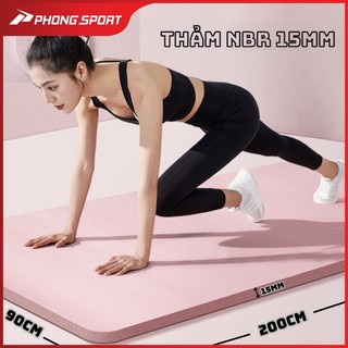  Thảm tập gym yoga tại nhà ,dày 15mm chất liêu NBR cao cấp chống thấm nước chống trượt 