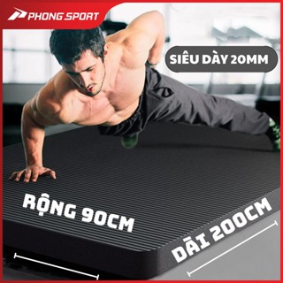 Thảm tập gym yoga siêu dày 20mm tập thể dục tại nhà, đệm văn phòng, thảm dã ngoại du lịch