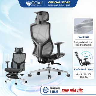 Ghế Công Thái Học Govi Solid S03 Full Lưới Dragon Mesh, Full Tính Năng, Bảo Hành 5 Năm