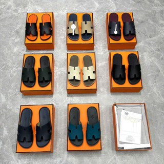 Dép Nam HM Bản Siêu Cấp Quảng Châu Full Box + Bill + Thẻ, Dép Quai Ngang Đế Da Cao Cấp Cực Êm