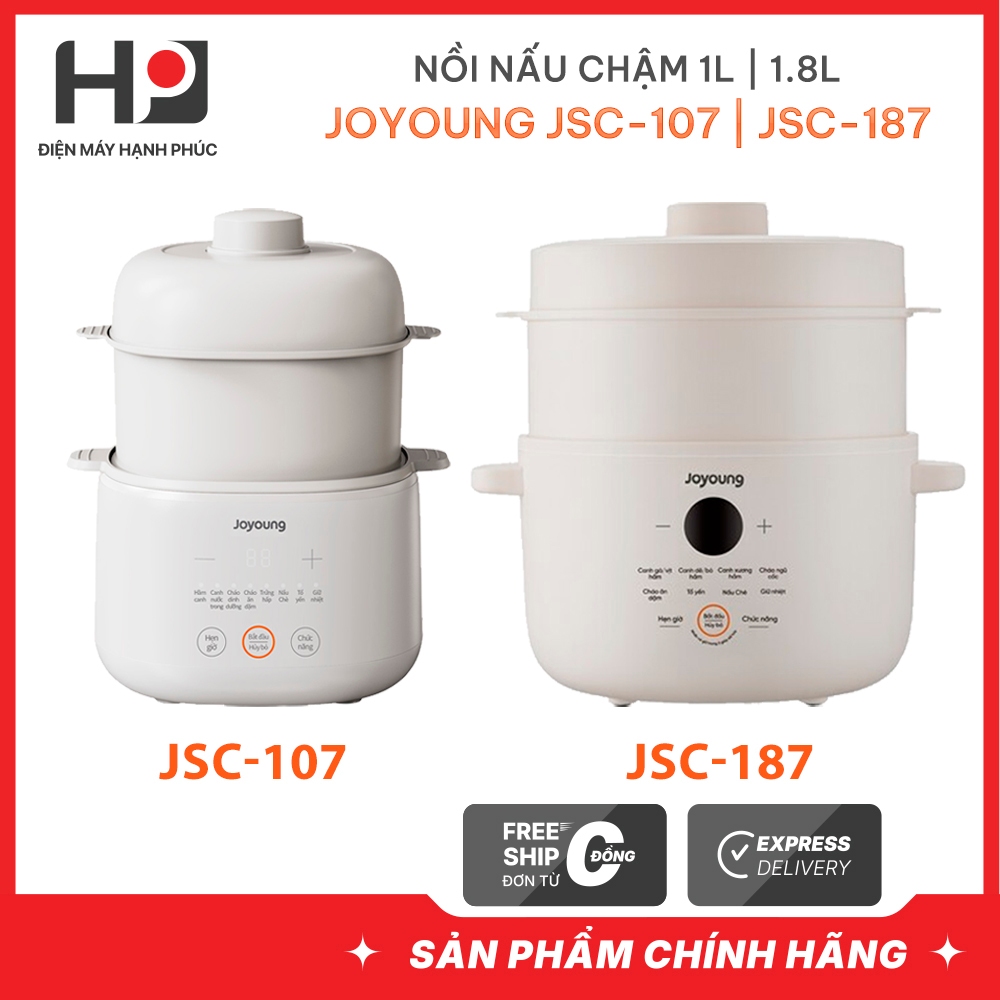 Nồi nấu chậm Joyoung JSC-107 (1L 1 thố sứ) / JSC-187 (1.8L 3 thố sứ)