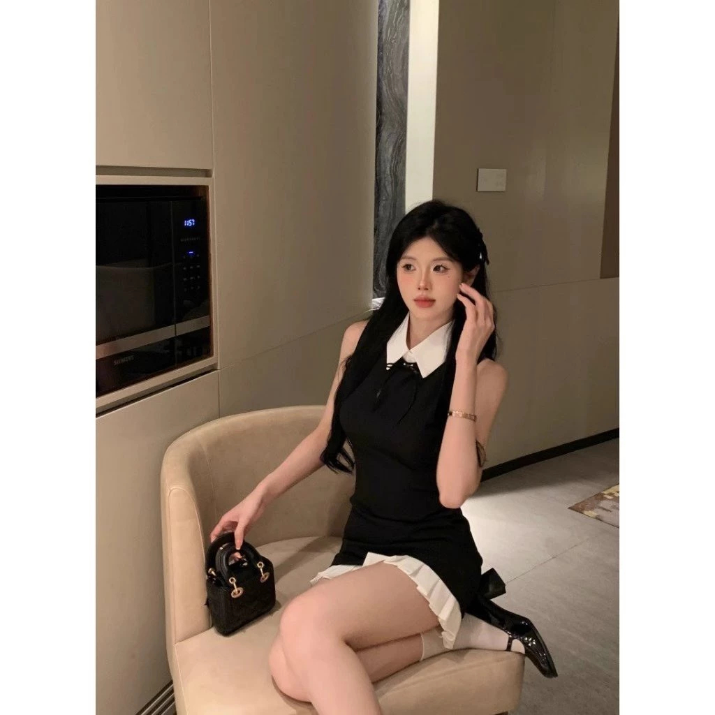 Set váy nữ , Váy polo cổ bể nữ siêu xinh cá tính, lịch sự sang trọng, mặc đi dự tiệc phối váy xếp ly BUN222 | BigBuy360 - bigbuy360.vn