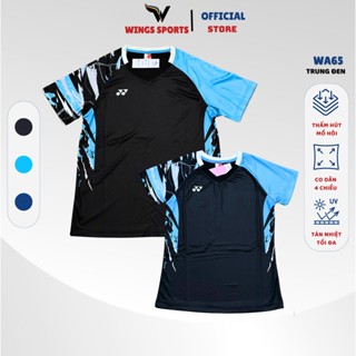 Áo cầu lông WA65 - màu đen dành cho tập luyện và thi đấu