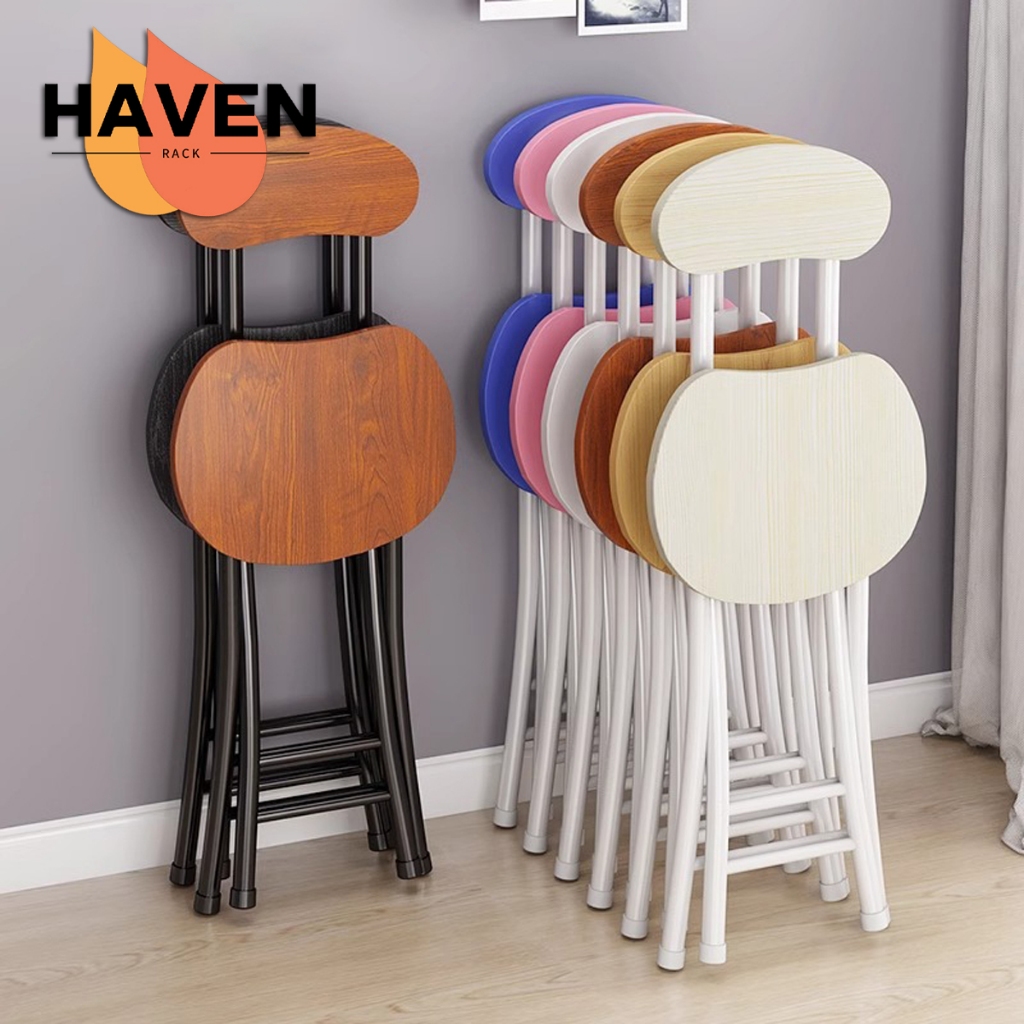 Ghế Gỗ Gấp Gọn Đa Năng, Ghế Bàn Ăn Thông Minh, Ghế Làm Việc Khung Thép, Màu Sắc Lựa Chọn