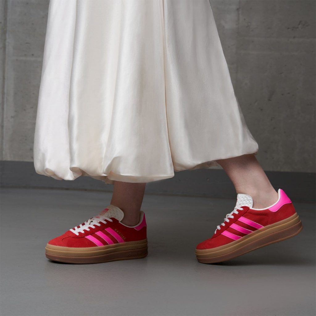 Giày Adidas Gazelle Bold Collegiate Red Lucid Pink (Nữ) IH7496