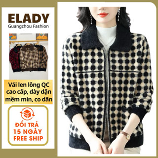 Áo khoác trung niên nữ AD1035, áo khoác thu đông cho mẹ cho bà sang trọng chất len lông loại 1 hàng quảng châu cao cấp