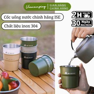  Cốc Inox Dã Ngoại 300ml Chất Liệu Cao Cấp Giữ Nhiệt 304 Chống Gỉ Ly Uống Nước Ly Cà Phê Camping ISE 