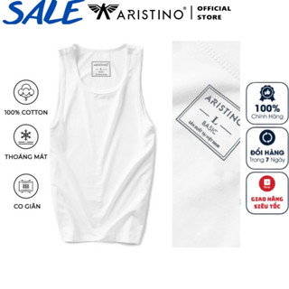 Áo Ba Lỗ Nam Aristino Thun 3 Lỗ Trắng Trơn Lót trong Sơ Mi 100% Cotton Mềm Mịn Co Giãn Siêu Thấm Mồ Hôi Áo Tank top AC21