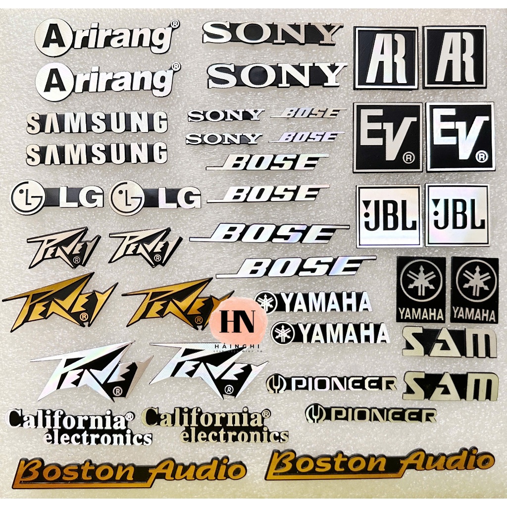 02 Tem Nhôm Loa - Chữ Nhôm Loa/Amli ARIRANG, California, Pioneer , YAMAHA , SSONY (Sản Phẩm Không Có