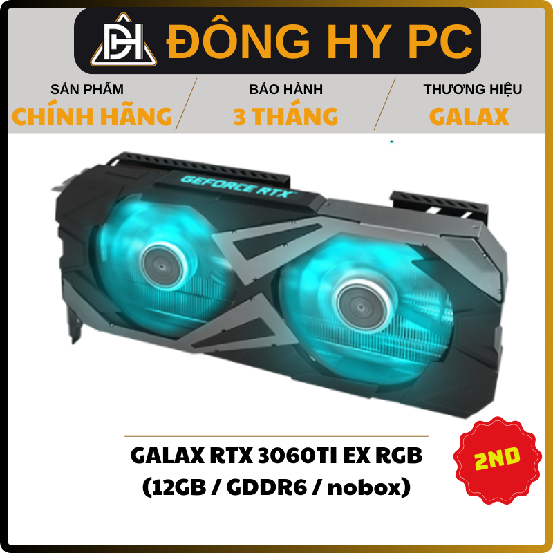 VGA card màn hình GALAX RTX 3060TI EX RGB 8GB 2ND