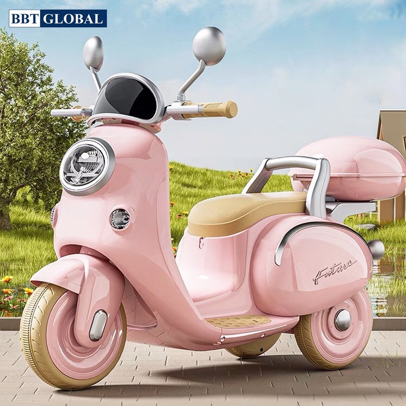 Xe máy điện trẻ em BBT Global cho bé gái cao cấp BBT-8118B/BBT-8188