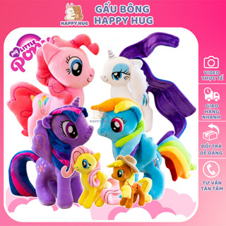 Gấu bông đồ chơi Ngựa Pony My Little Pony size 20/30/38cm, Thú nhồi bông yêu thích cho bé gái - Happy Hug