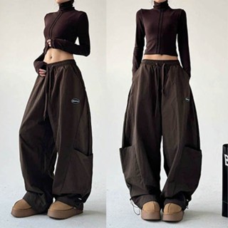 Quần Ống Rộng Thụng Túi Nam Nữ Mẫu Mới Hot Kiểu Dáng Harem Tôn Dáng Eo Thon Che Mọi Khuyết Điểm Phong Cách Hàn Quốc