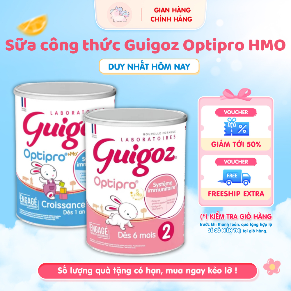 [SHIP AIR - DATE 2025] Sữa công thức Guigoz Optipro HMO 1 2 3 4 (900g)