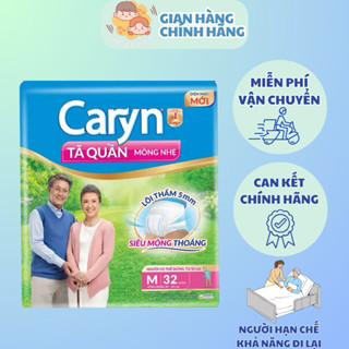 [GIÁ THÙNG 3 GÓI] Tã Bỉm Quần Người Lớn Caryn siêu thấm/Mỏng Nhẹ Size M7/M8/L6/L7/M16/L14/XL12/M32/L28/XL24miếng
