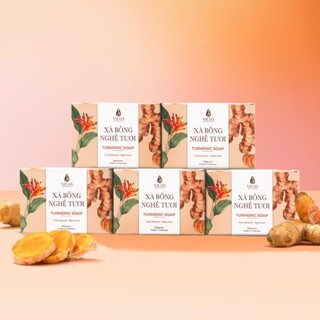 Combo 5 Xà bông nghệ tươi Mela - Giúp sáng da và ngăn ngừa mụn ML27