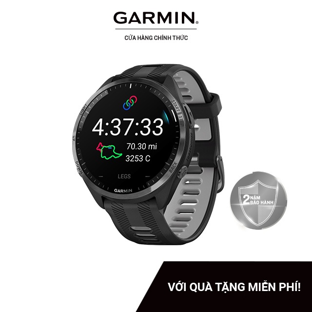 Đồng Hồ Thông Minh Garmin Forerunner 965 GPS (Black/White) - Hàng Chính Hãng