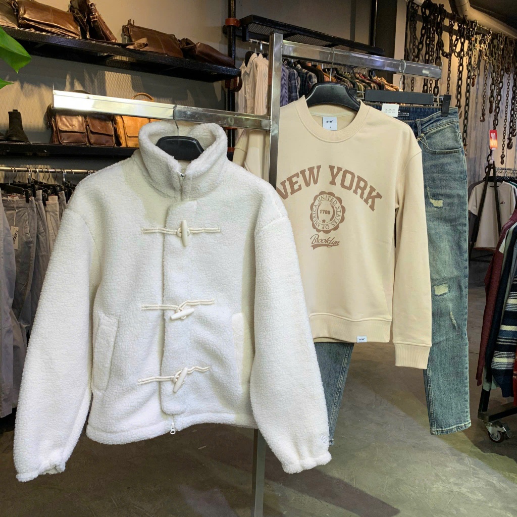 Khoác lông Code:graphy cúc cài - hàng hãng dư xịn