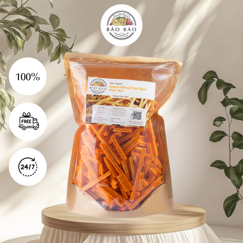 Snack Khoai Tây Que Phô Mai [ LOẠI ĐẶC BIỆT ] - Đặc Sản Đà Lạt Bảo Bảo