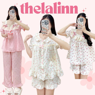 Set pijama đũi hàn cổ bèo phối ren tiểu thư chất mềm mát. Bộ ngủ nữ đũi cotton dễ thương