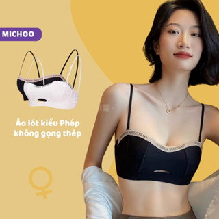 Áo Lót Không Gọng MICHOO Kiểu Pháp Mỏng Nhẹ Nâng Ngực Tự Nhiên Thoáng Mát Gợi Cảm Không Lộ Viền Êm Ái Suốt Ngày
