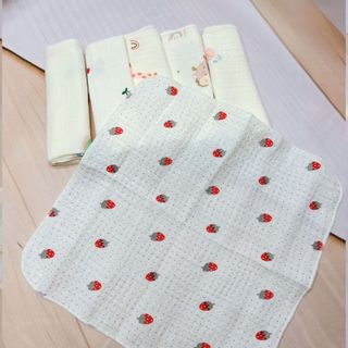[Set 5 khăn] Khăn sữa cho bé, khăn xô muslin 2 lớp cho bé, mềm mại, thấm hút tốt