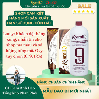 Combo 10 tuýp màu Kami, cân bằng phủ bạc thông minh, tặng 1 chai oxy Kami 900ml
