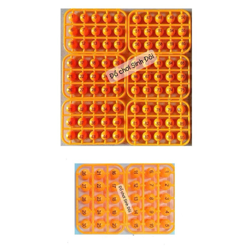 Bộ bi nhựa có in số - bi nhựa 14mm có số - bi bóc thăm