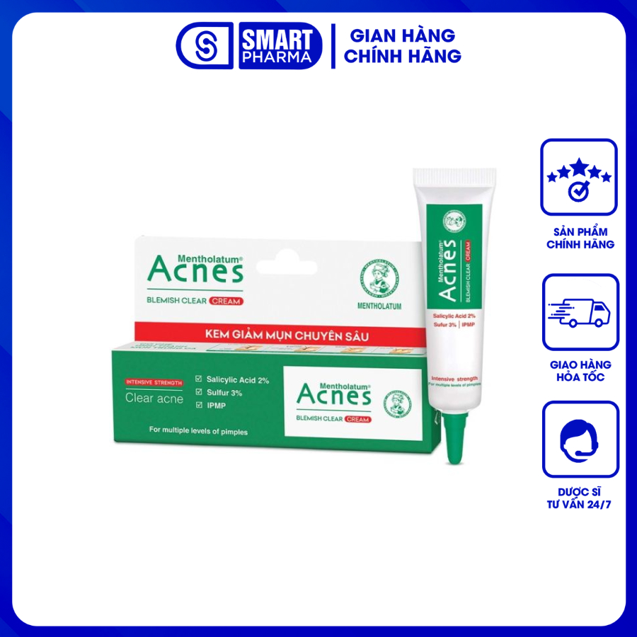 Kem Giảm Mụn, Làm Khô Nhân Mụn Nhanh Acnes Blemish Clear Cream ( Tuýp10g)