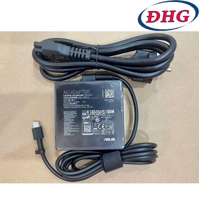 Sạc laptop Asus 100W 5V-3A 9V-3A 15V-3A 20V-5A Chân Sạc Type C