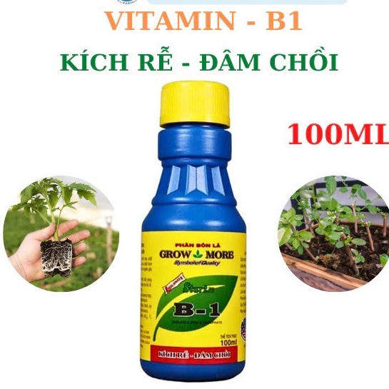 Phân Bón B1 Growmore Vitamin B1 Cho Cây Kiểng, Hoa Kiểng -lọ 100ml