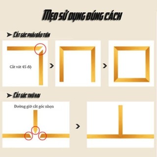 Cuộn chỉ dán viền trang trí Dài 50cm - Rộng 0.5cm/1cm, trang trí vách tường, nội thất gạch ốp lát không thấm nước giá rẻ