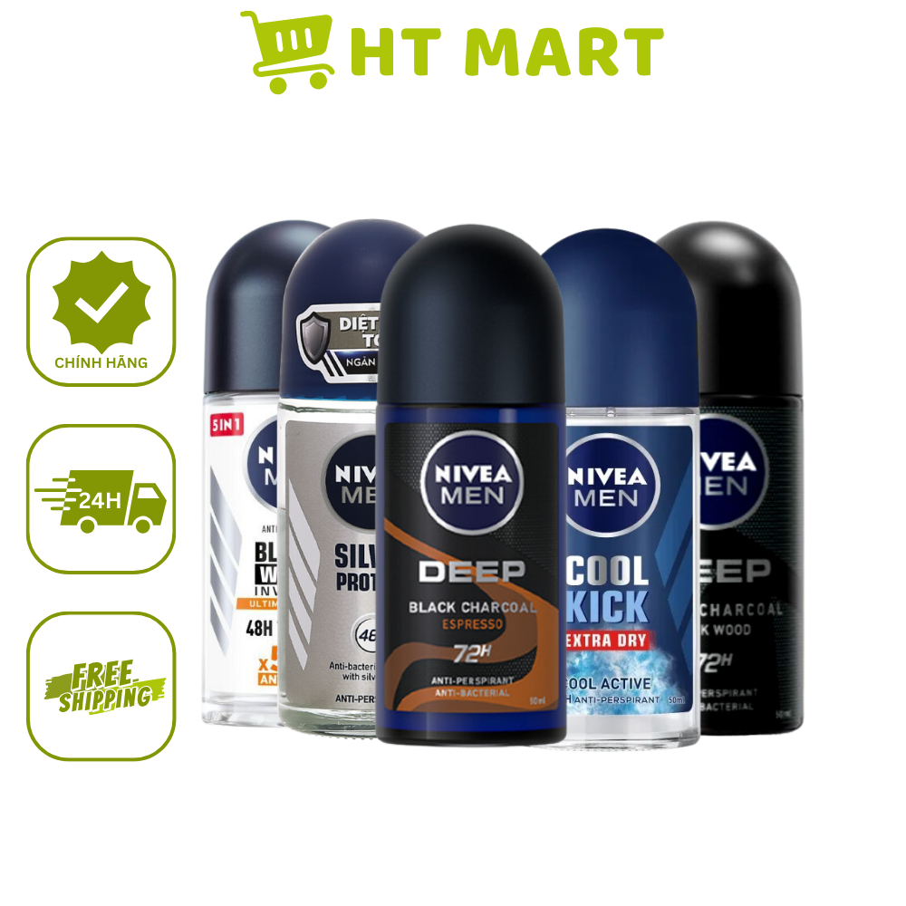 Lăn Khử Mùi Cho Nam NIVEA MEN 25ml/ 50ml - khử mùi, ngăn tiết mồ hôi, khô thoáng đến 72h