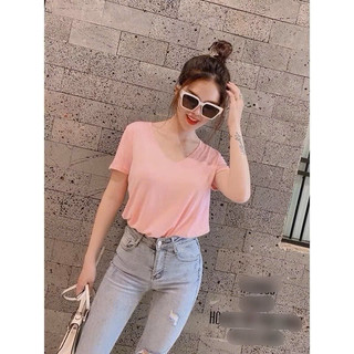 ÁO THUN GIẤY CỔ TIM CHẤT SIÊU MÁT - VIDEO + ẢNH THẬT