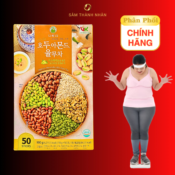 Bột Ngũ Cốc Dinh Dưỡng Giảm Cân Hàn Quốc Vị Hạt Dẻ Darak Hộp 50 gói 900g