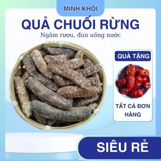 Chuối Hột Rừng Tây Nguyên phơi khô ngâm rượu Loại dẹp quả dài 1kg