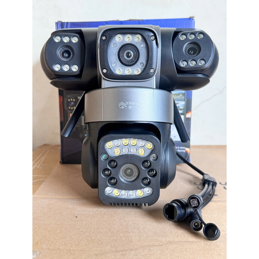 CAMERA WIFI YOOSEE NGOÀI TRỜI 4 MẮT 3 KHUNG HÌNH-1 MẮT ĐIỀU KHIỂN XOAY-1 MẮT TRỢ SÁNG-2 MẮT XOAY TAY | BigBuy360 - bigbuy360.vn