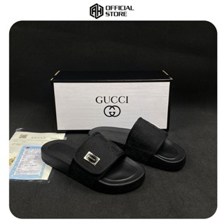 Dép quai dán GC nam nữ, dép quai ngang GUCCI thiết kế sang trọng đế cao su non hot trend full bill box
