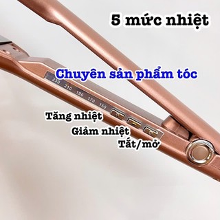 ✅Osir Máy Duỗi Tóc Bản Lớn HQ 016 Cao Cấp Hàn Quốc Chất Liệu Hợp Kim An Toàn 5 Mức Chỉnh Nhiệt 150-230°C Dây Xoay 360 Độ