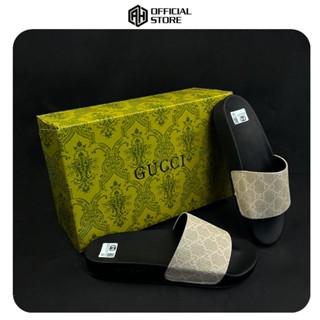 Dép dán GC nam nữ, dép quai ngang GUCCI đế liền thiết kế sang trọng đế cao su non hot trend full bill box 1.1