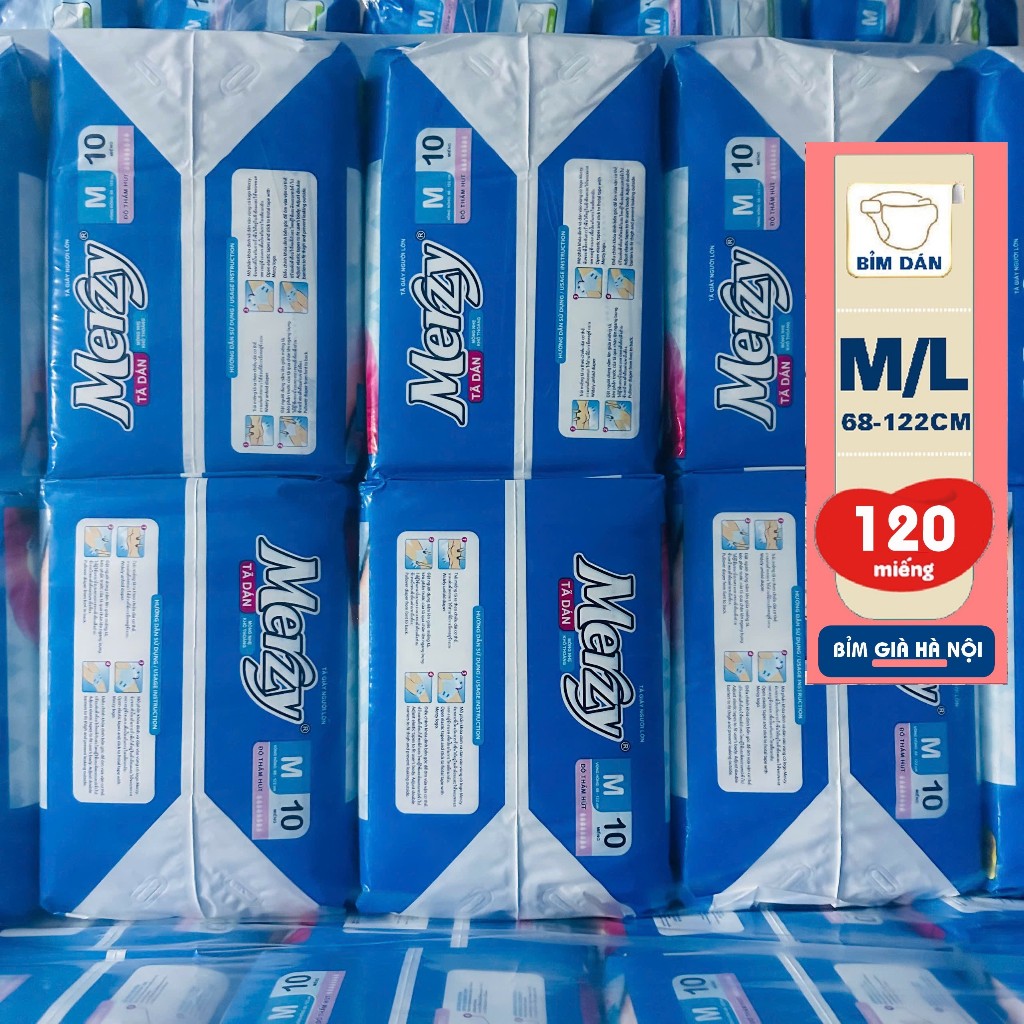 (120 miếng) Bỉm già Merzy M20 ML20 XL20 siêu thấm chống tràn #bỉm merzy #merzy #tã merzy #phú đạt #b