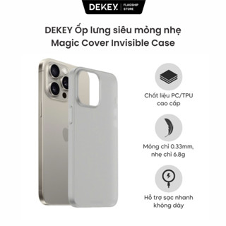 Ốp Lưng Điện Thoại 15 Promax DEKEY Magic Cover Invisible Siêu Mỏng Nhẹ Chống Trầy Xước Bằng Nhựa PC