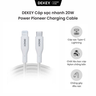 [Đặc Biệt] Dây Sạc Nhanh DEKEY C-L Sạc Nhanh 20W Cáp Bọc Dù Chống Đứt Gãy X/11/12/13/14/15/16 Series