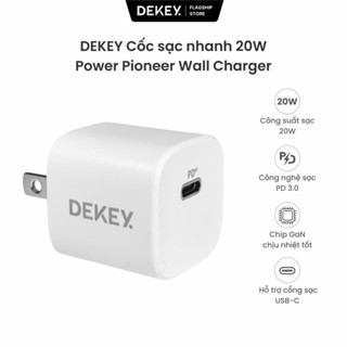 Củ Sạc Nhanh DEKEY 20W Cốc Sạc Type C Thiết Kế Nhỏ Gọn Chống Quá Tải Nhiệt Cho iP X/11/12/13/14/15
