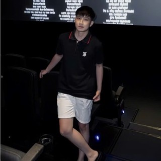 Áo Polo Nam Burebery Phối Cổ Hình Thêu Sắc Nét Chính Hãng - Áo Polo Nam Phong Cách Boy Phố Mẫu Mới 2025