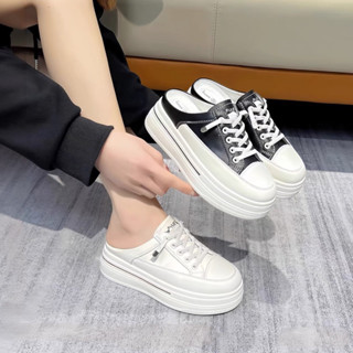 Giày sục thể thao nữ bản cao cấp siêu nhẹ,giày sục chất da tăng chiều cao độn đế 6phân có sẵn freeship