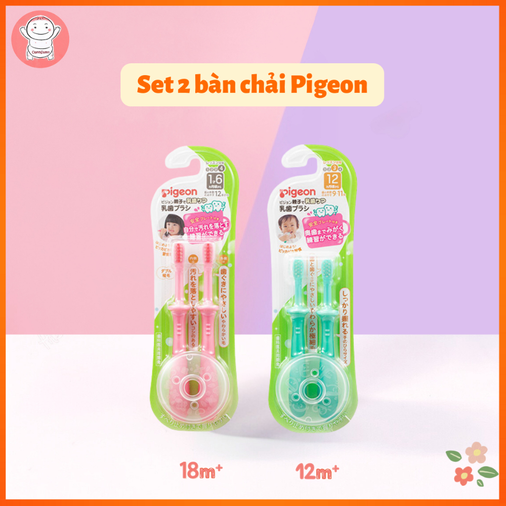 Set 2 bàn chải Pigeon Nhật
