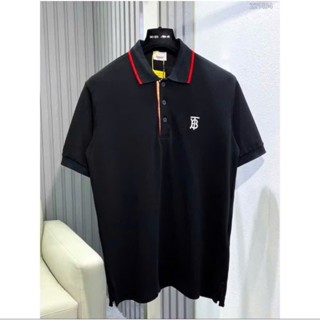 Áo Polo Nam Burebery Phối Cổ Hình Thêu Sắc Nét Chính Hãng - Áo Polo Nam Phong Cách Boy Phố Mẫu Mới 2025Mũ