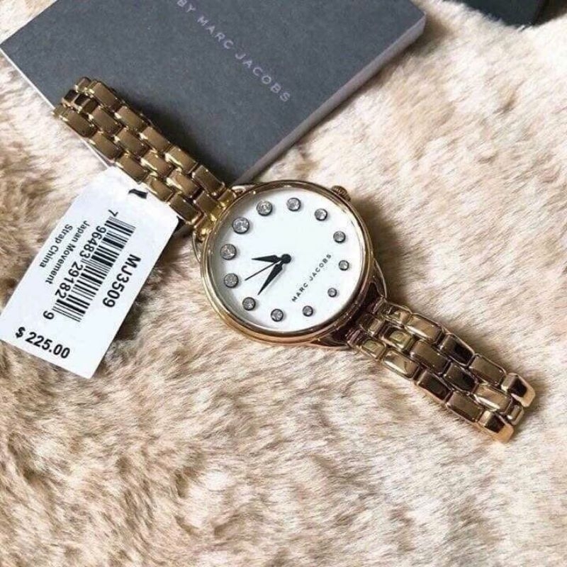 [Chính Hãng 100%] Đồng Hồ Nữ Marc Jacob MJ3509 (3509) Máy Quartz (Pin) Kính Khoáng Mặt Siz36 Thép Kh