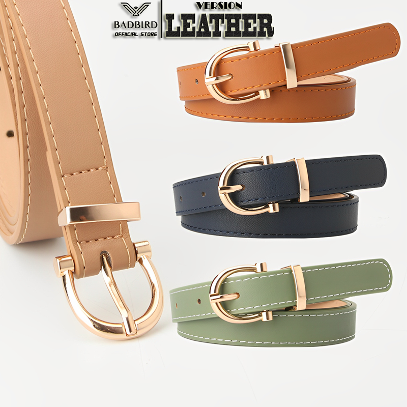 [Tặng Đục Lỗ] Thắt lưng da nữ bản nhỏ kiểu dáng BASIC da PU BADBIRD - Tự hào thương hiệu Việt